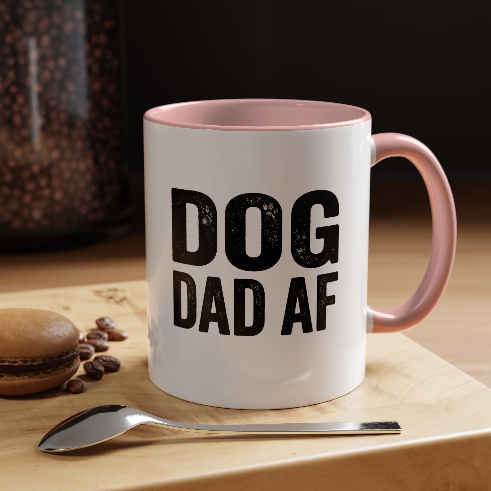 Funny Dog Dad AF Coffee Mug – Funny Black Accen Gift for Dog Lovers