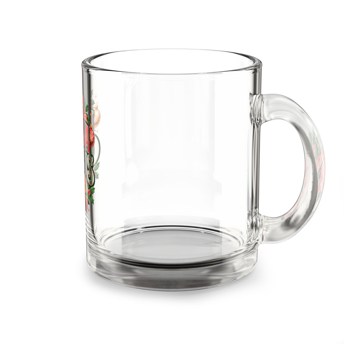 Christmas Glass Mug 10 oz Glass Mug — "Nana Claus" Christmas Holiday Coffee Cup for Grandmas (10 oz)