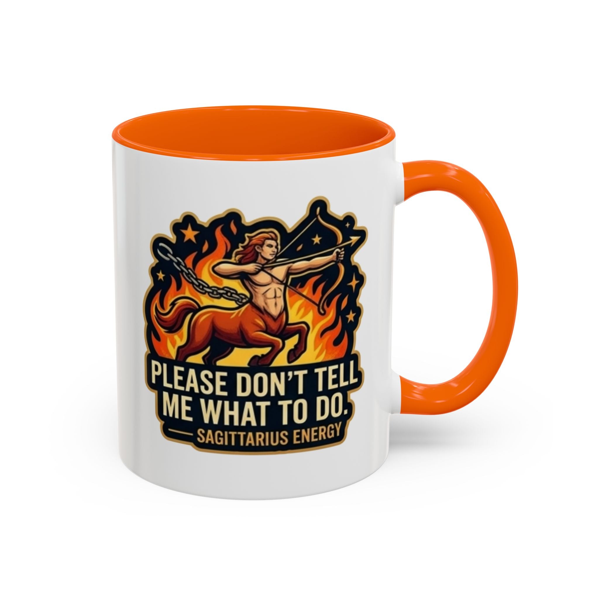 Sagittarius Coffee Mug — "Please Don't Tell Me What To Do" Zodiac Accent Mug (11/15oz)