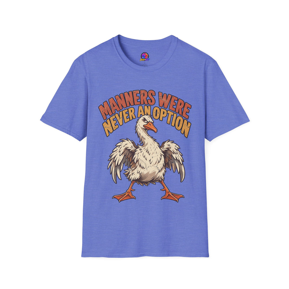 Funny And Witty “Manners Were Never An Option” Goose Graphic T-Shirt