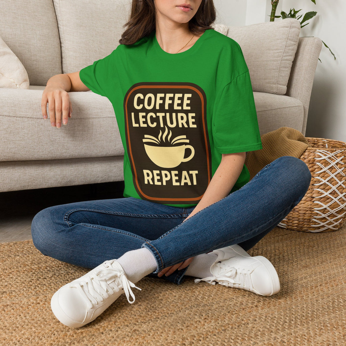 Coffee Lecture Repeat T‑Shirt — Funny Professor Coffee Tee for Teachers & Students - Trending Now - August 2026