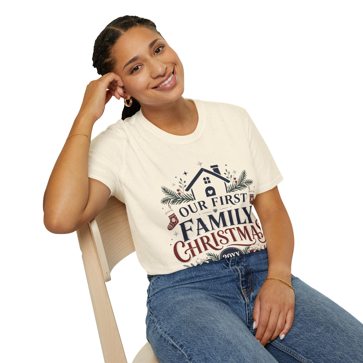 T-Shirt — Our First Family Christmas Personalized Tee