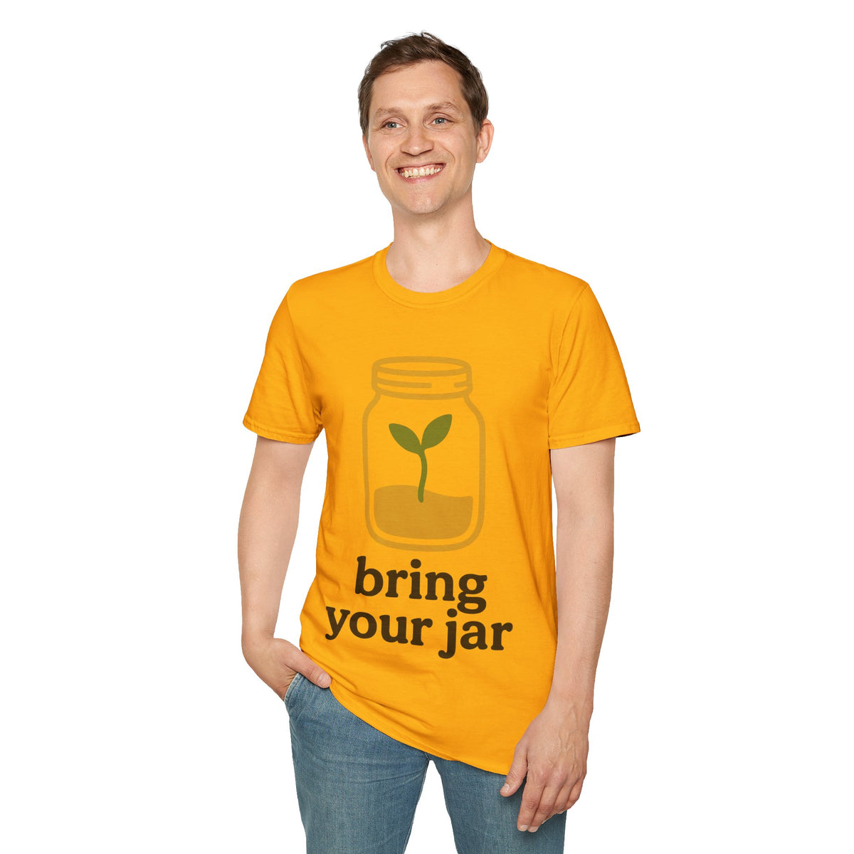"Bring Your Jar" Zero Waste Eco Friendly Tee - Minimalist Sustainable Mason Jar White T-Shirt - Trending Now - September 2026