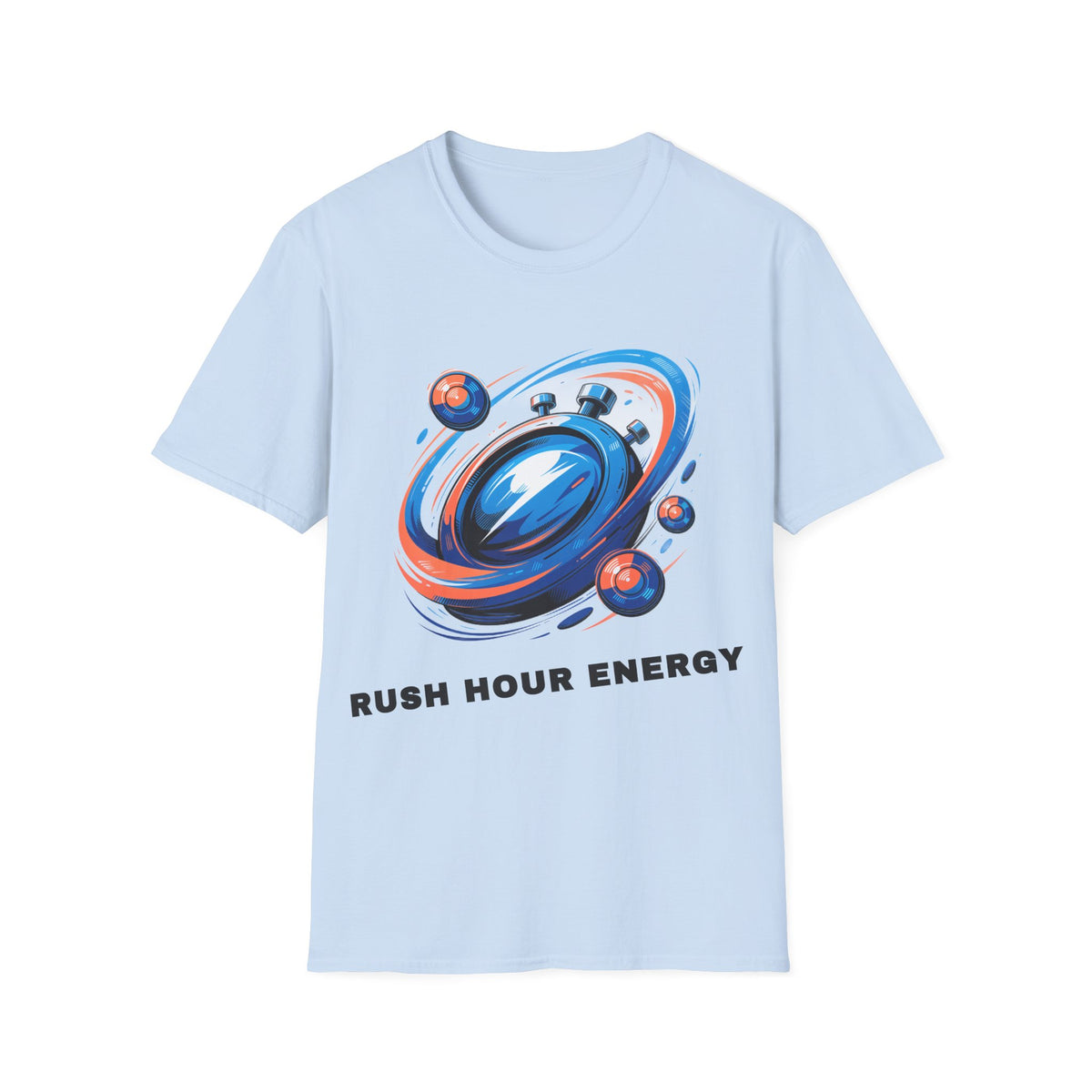 Stopwatch Orbit T-Shirt — 'Rush Hour Energy' Retro Space Graphic Tee - Trending Now - September 2026
