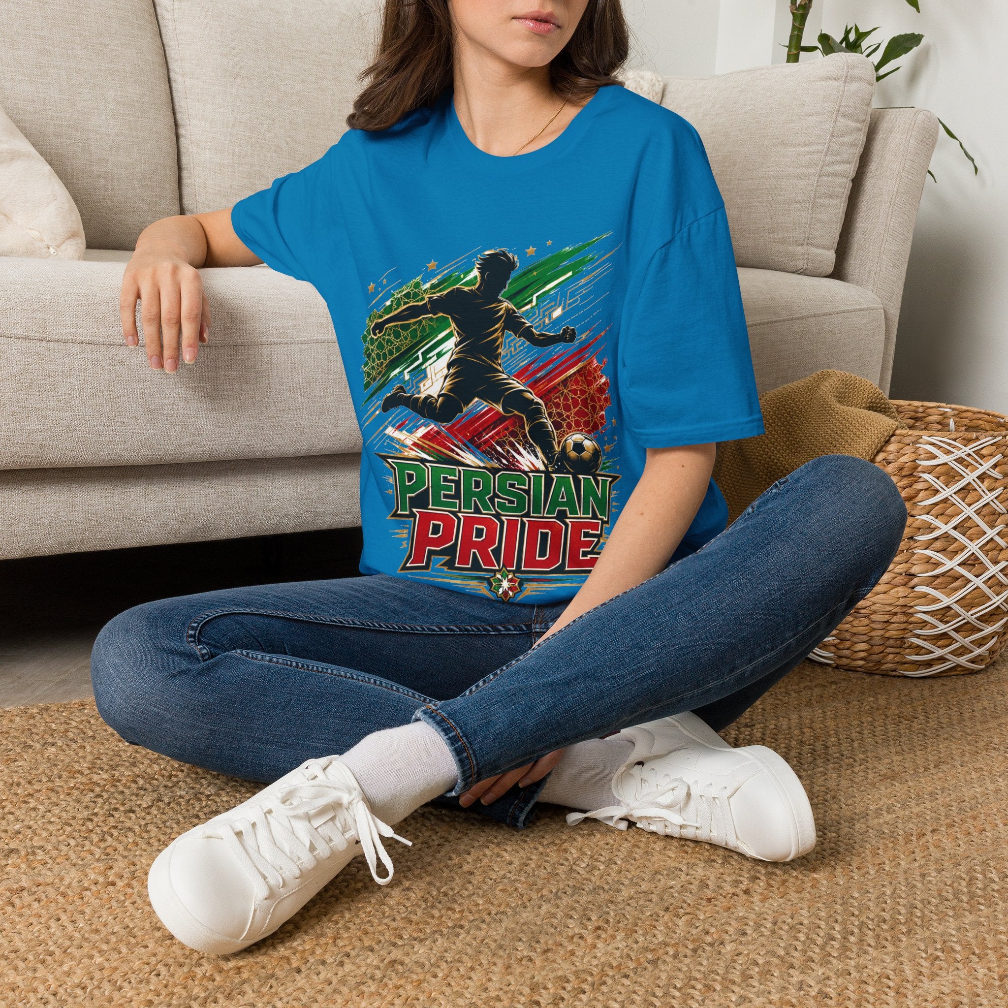 Iran Persian Pride Soccer Tee — Iranian Football Fan T-Shirt