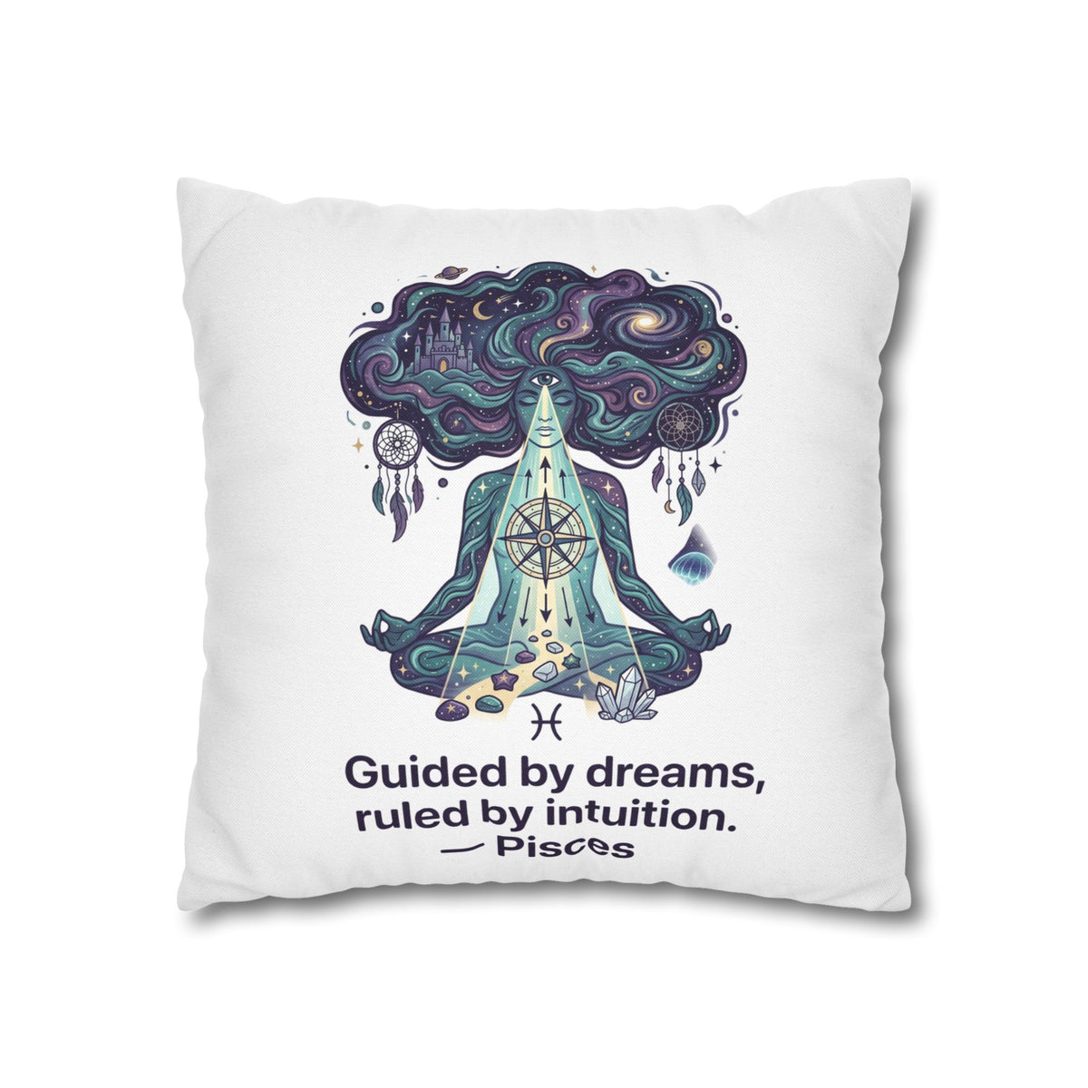 Pisces Meditation Pillowcase — "Guided by dreams, ruled by intuition"