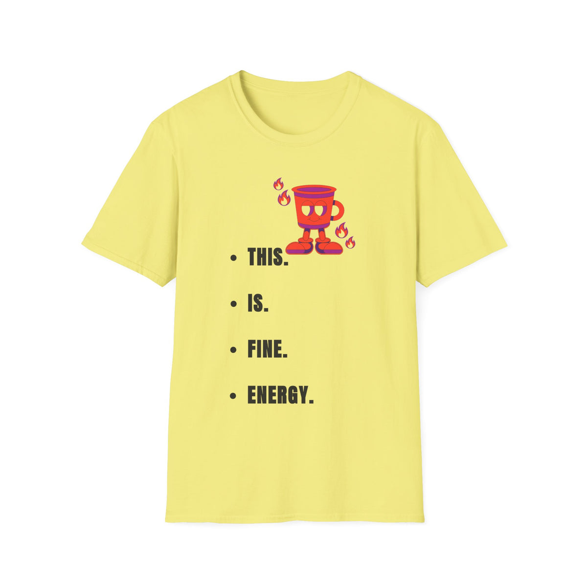 This Is Fine Coffee Mug T-Shirt — Cute Cartoon Coffee Tee - Trending Now - September 2026