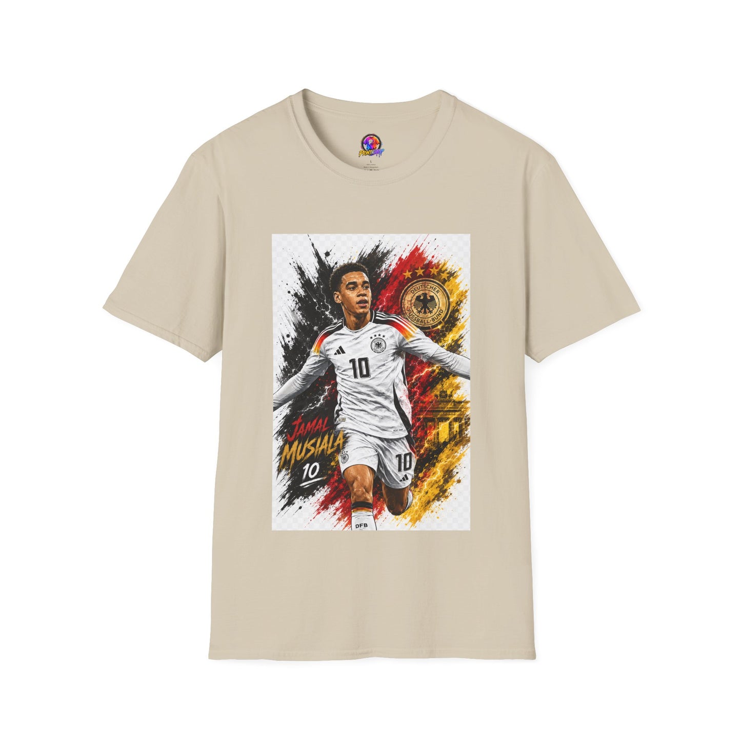 Germany Soccer Player Graphic T-Shirt — Jamal Musiala Germany Jersey Design