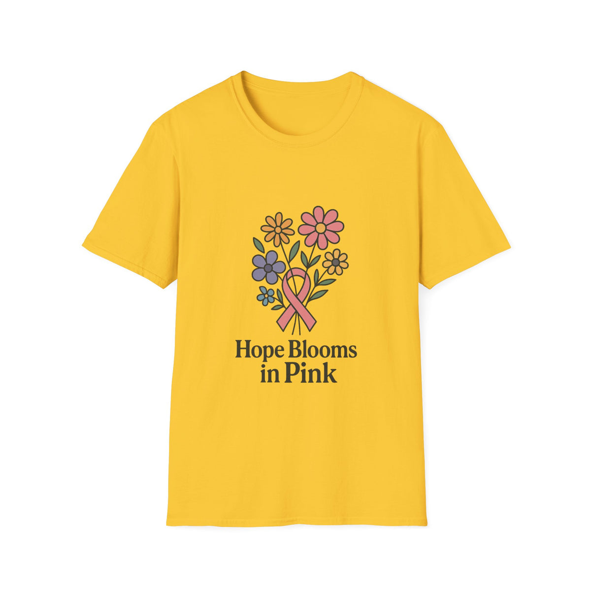 Hope Blooms in Pink Floral Awareness T-Shirt - Trending Now - October 2026
