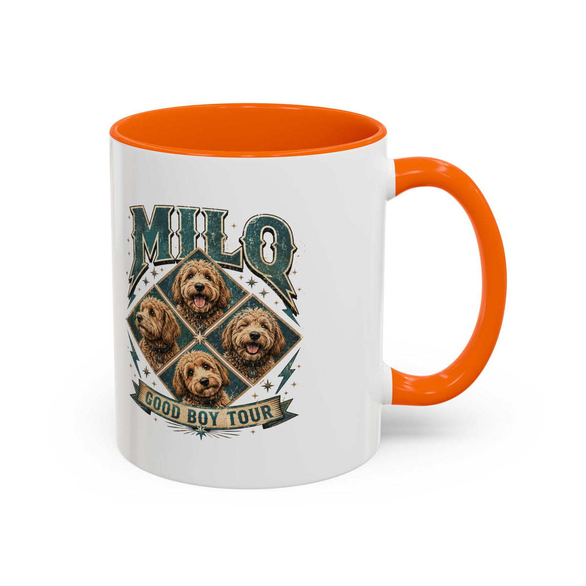 Milo Bailey Dog Dad Mom Good Boy Tour Accent Coffee Mug – Milo Dog Portraits