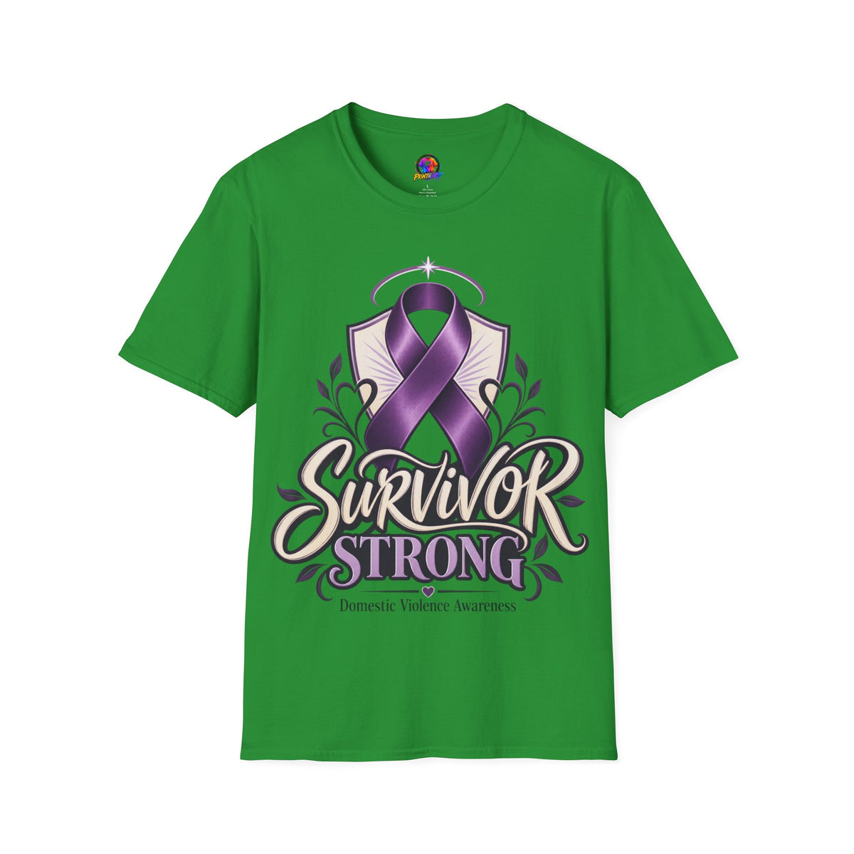 Survivor Strong T-Shirt — Domestic Violence Awareness Purple Ribbon Tee