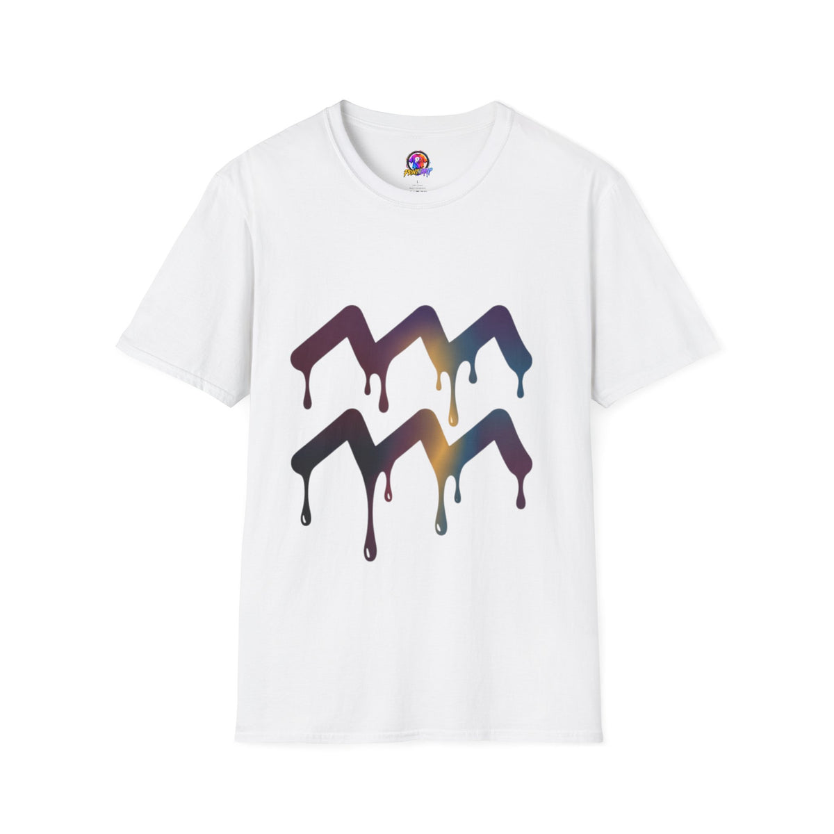 Dripping Mountain Graphic Tee — Vaporwave Sunset T-Shirt
