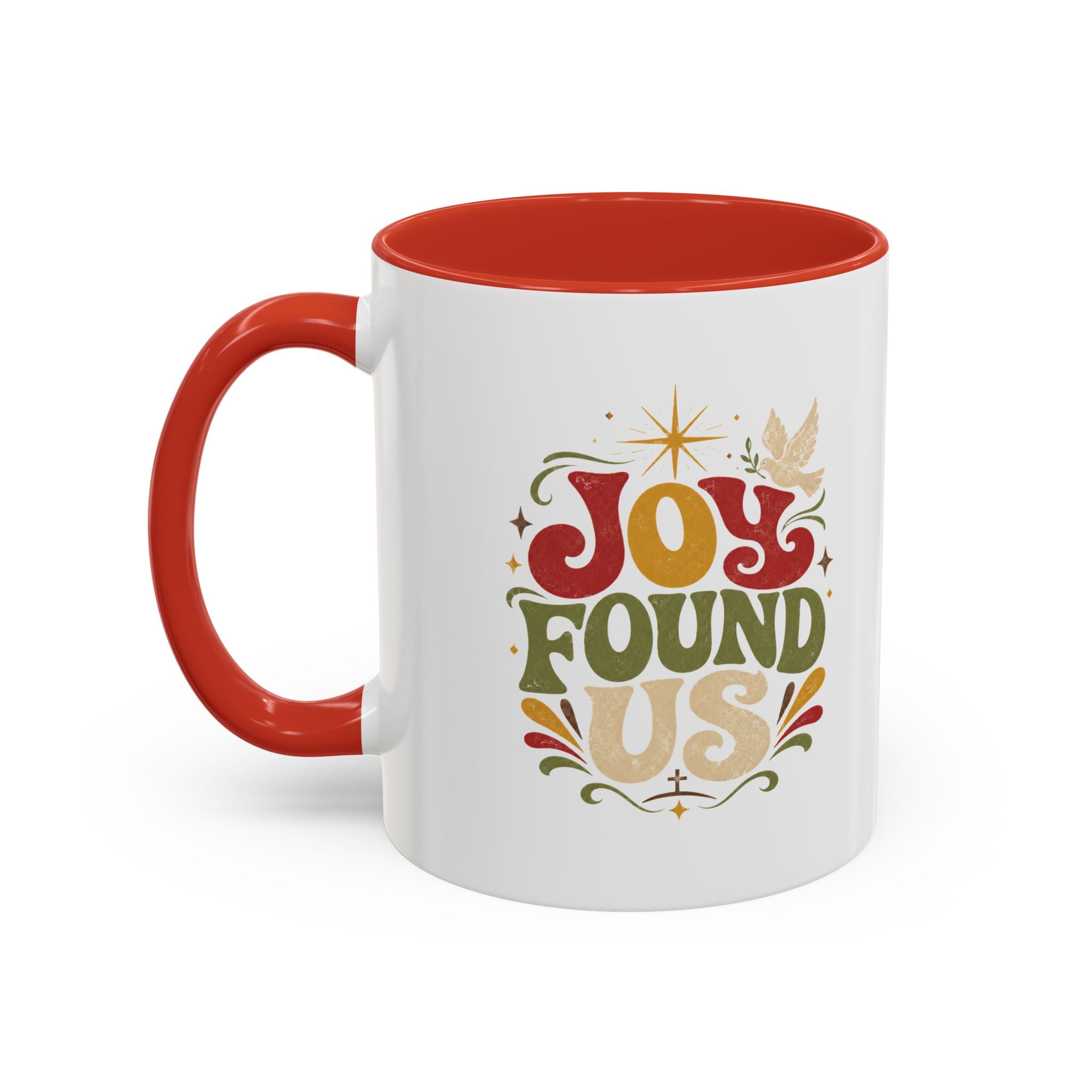 Christmas Joy Found Us Mug — Retro Holiday Coffee Cup