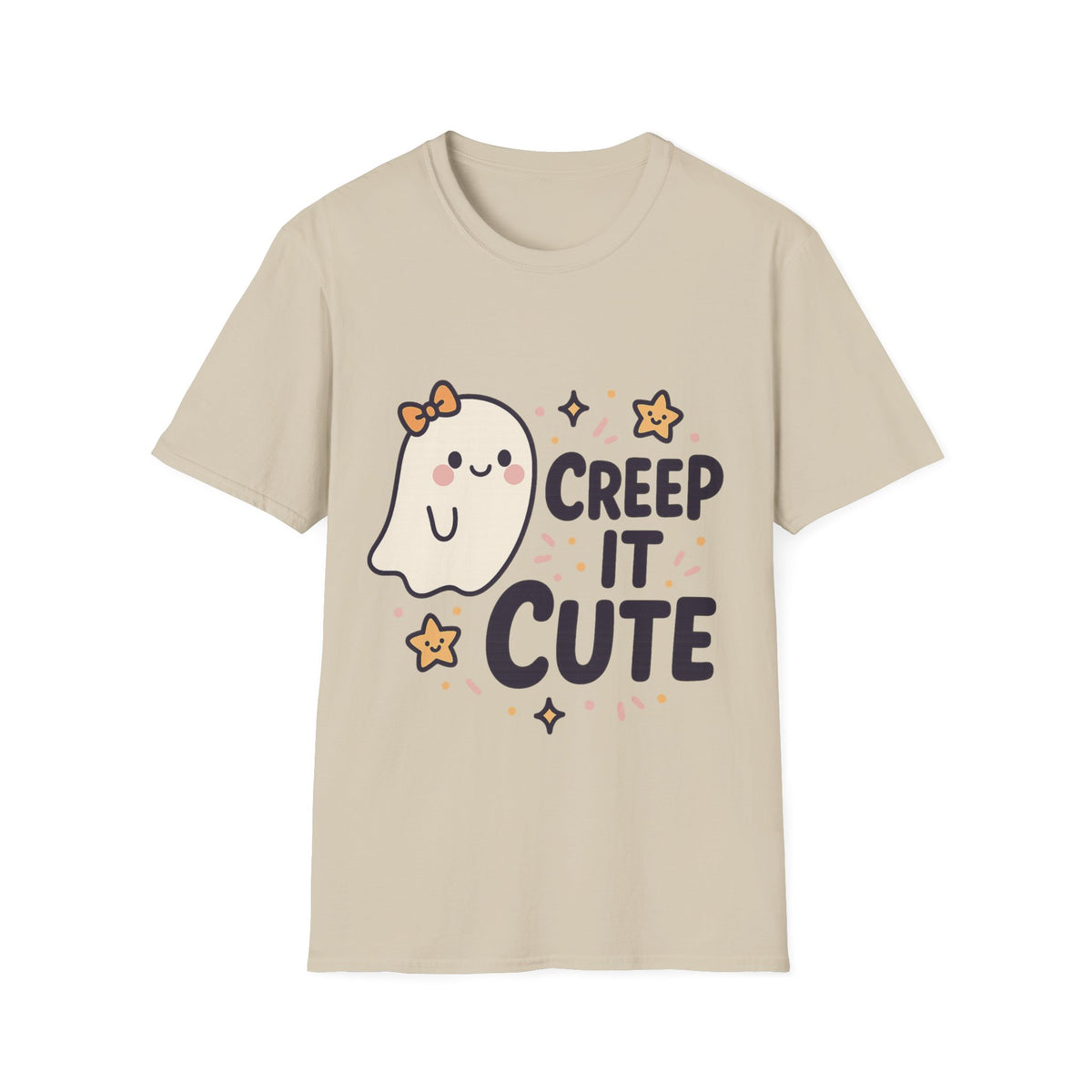 "Creep It Cute" Funny Ghost Tee | Pastel Spooky Season Halloween T-Shirt - Trending Now - September 2026