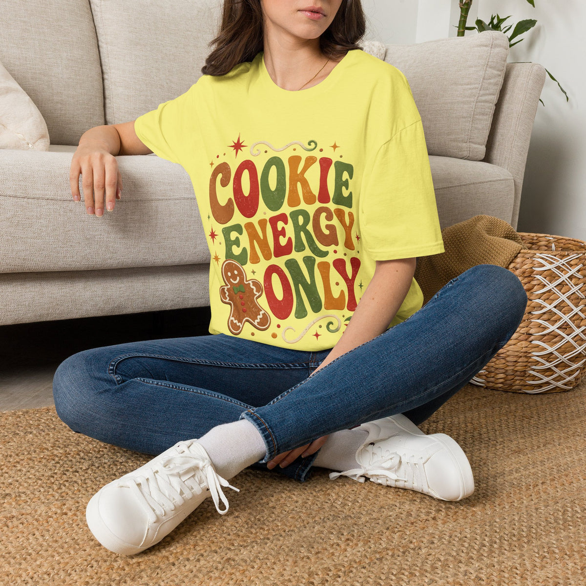 Cookie Energy Only T-Shirt — Festive Gingerbread Holiday Tee