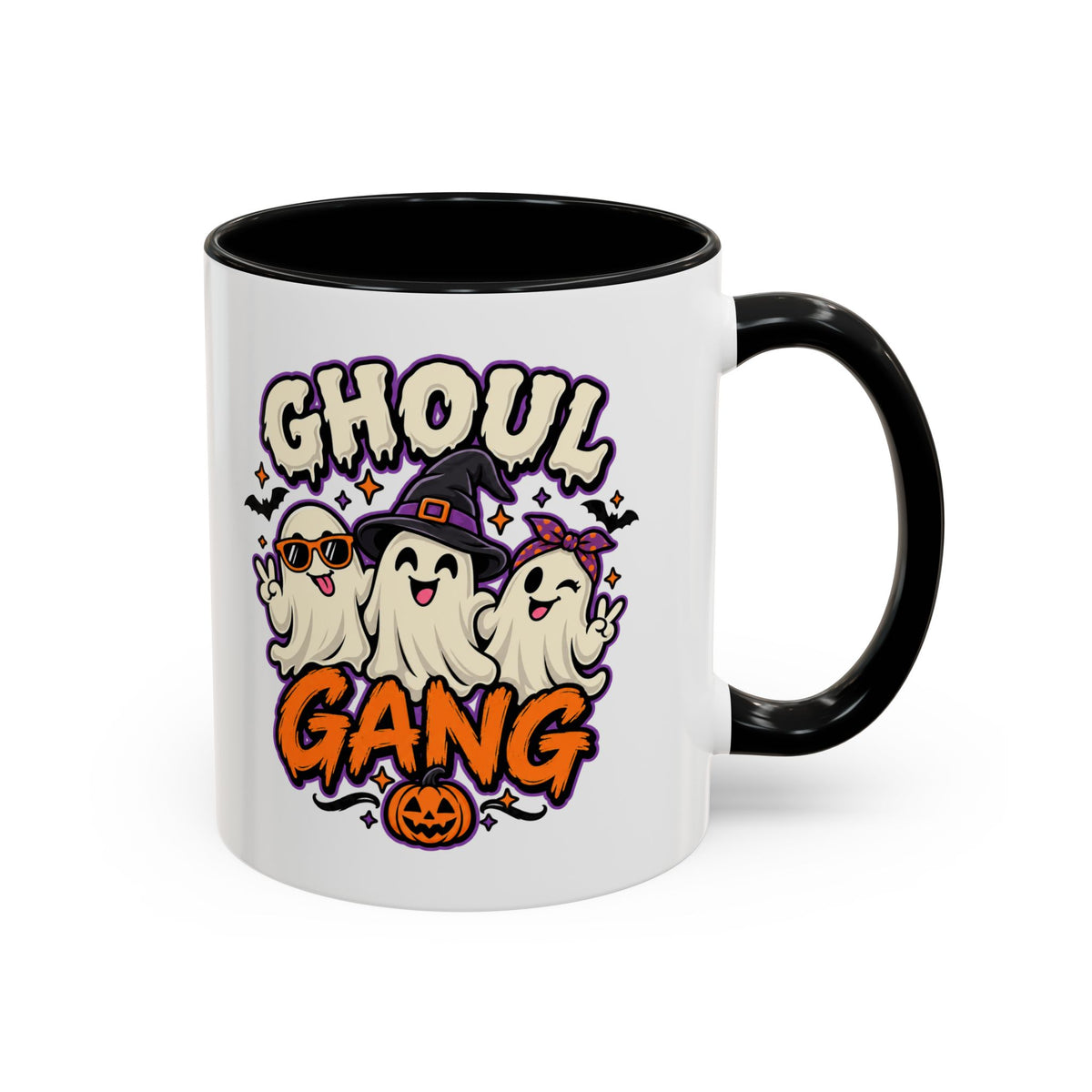 Ghoul Gang Coffee Mug — Cute Halloween Ghosts Accent Mug (11/15oz)
