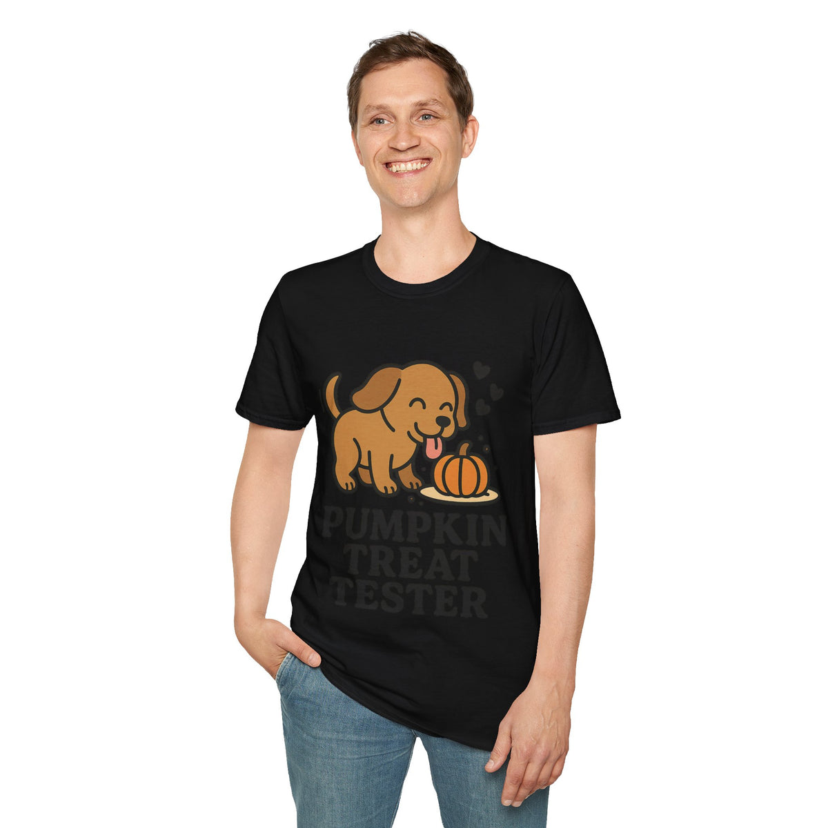 Pumpkin Treat Tester Cute Dog Graphic Tee, Funny Autumn Season Puppy T-Shirt - Trending Now - September 2026