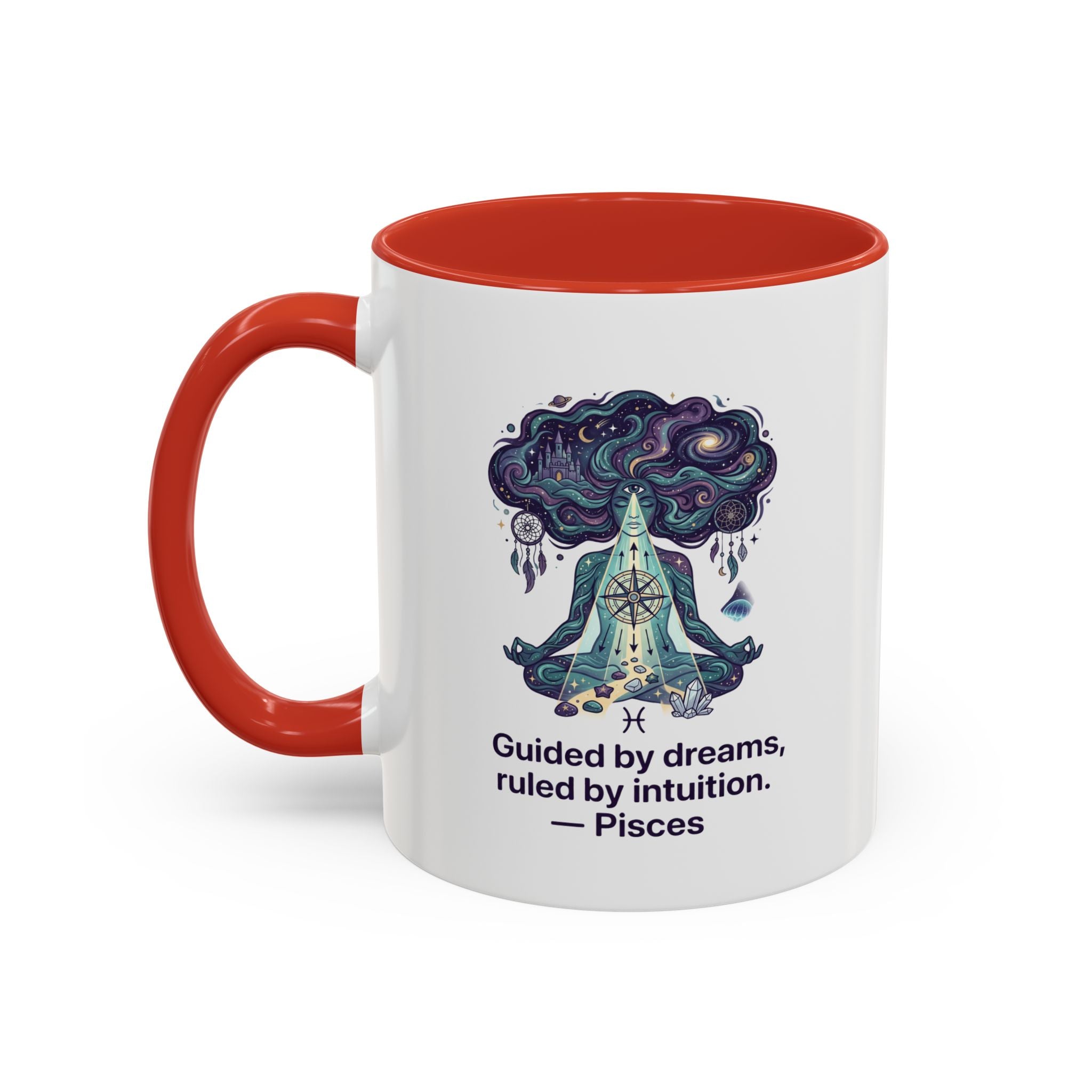 Pisces Zodiac Coffee Mug — "Guided by dreams, ruled by intuition" Accent Mug