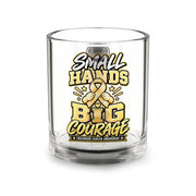Glass Mug — "Small Hands Big Courage" Childhood Cancer Awareness 10oz