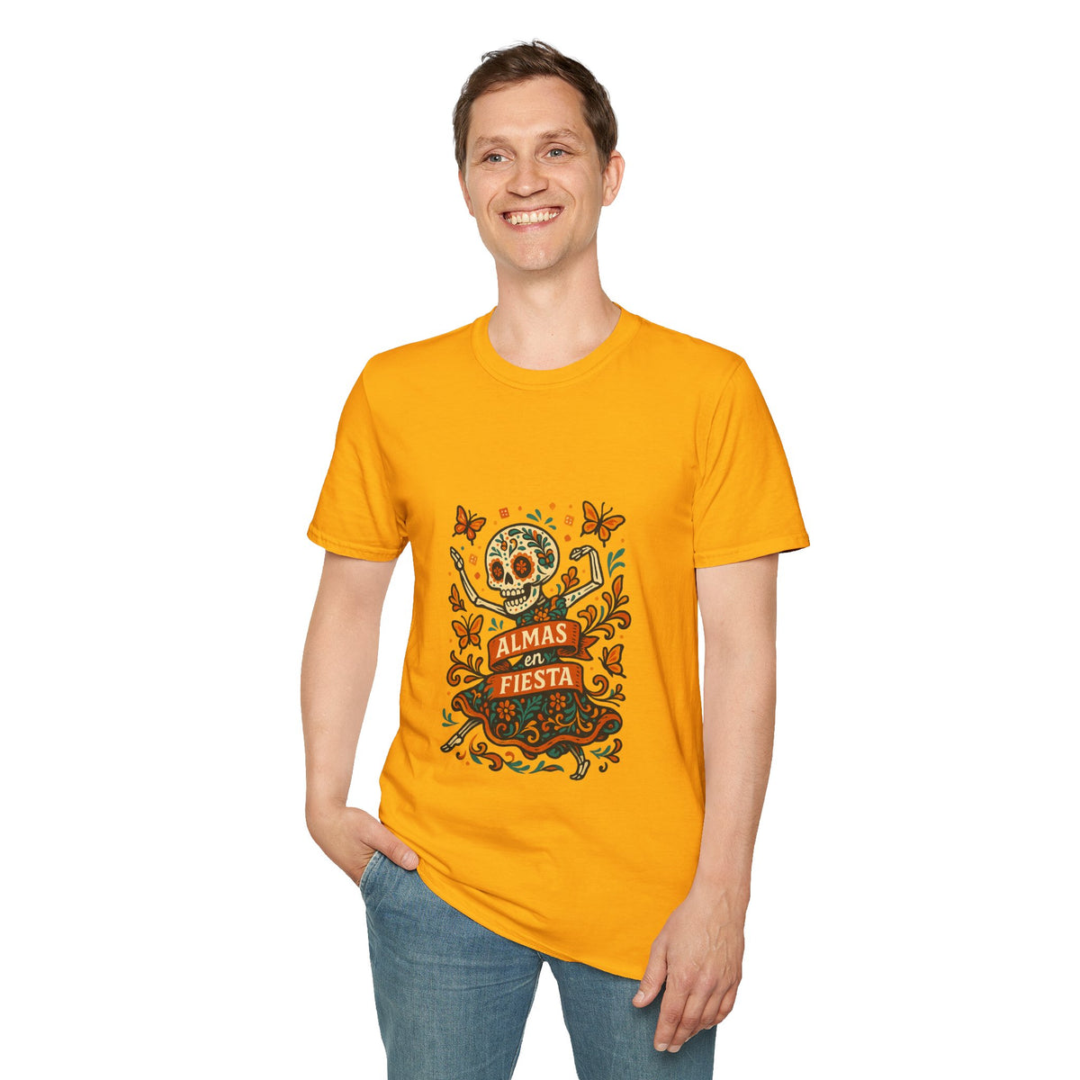 Day of the Dead Fiesta T-Shirt — Calavera Skull with 'Día de Fiesta' Design - Trending Now - October 2026