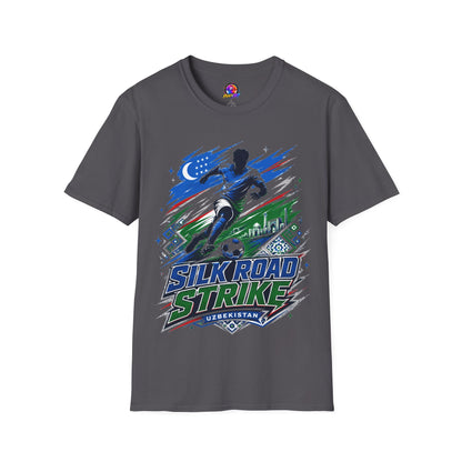 Silk Road Strike Soccer T-Shirt — Uzbekistan Football Graphic Tee