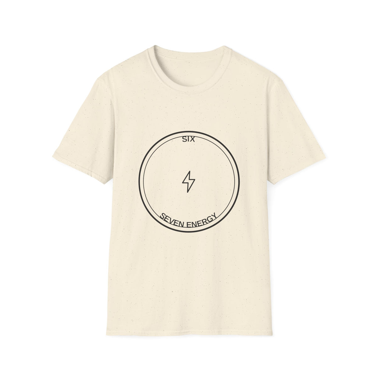 T-Shirt — Minimal 'Six Seven Energy' Lightning Circle Graphic - Trending Now - August 2026