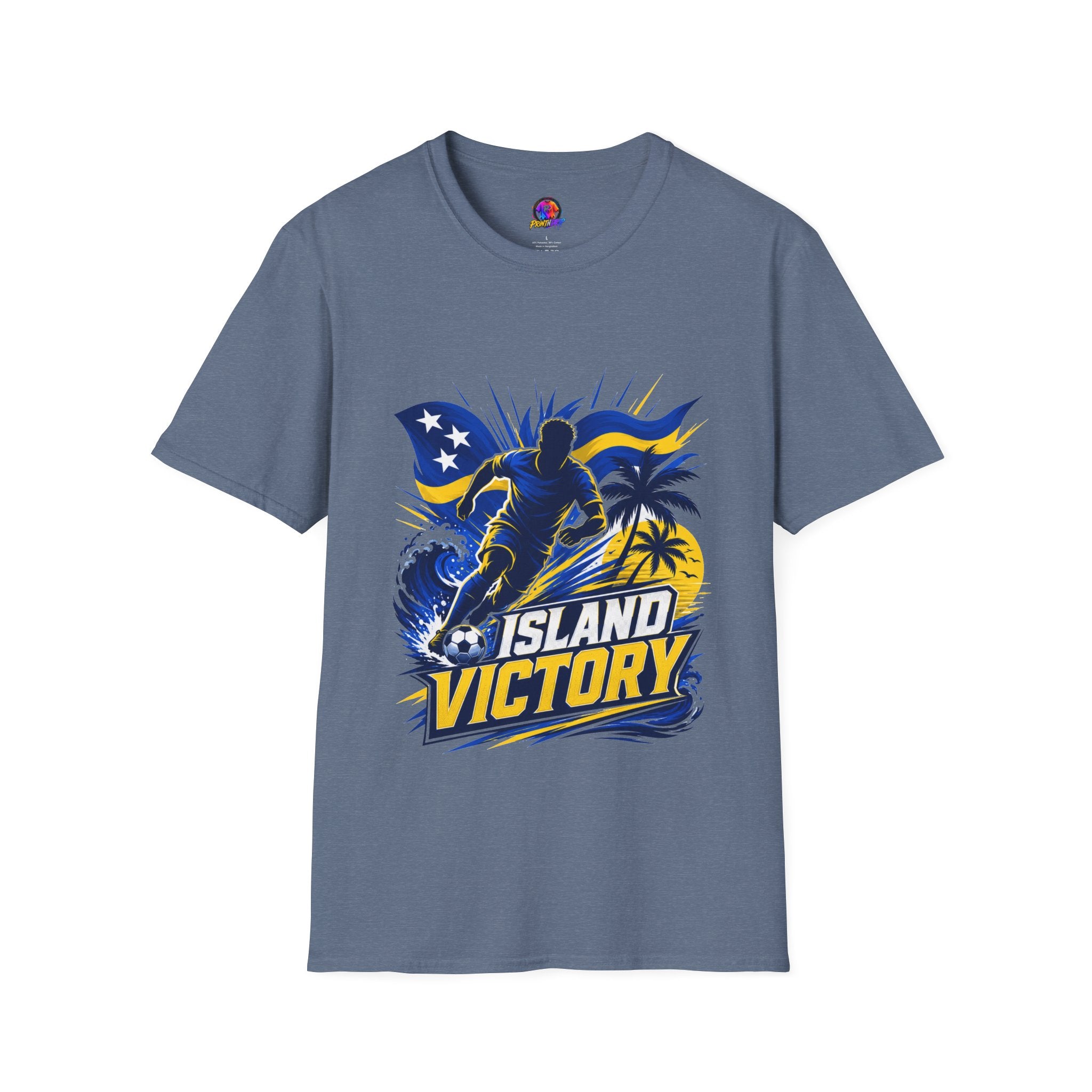 Curacao Island Victory T-Shirt — Tropical Surf Soccer Graphic Tee