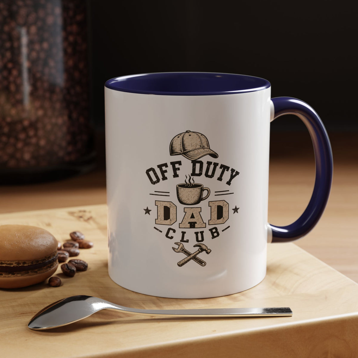 Milo Bailey Dog Dad Mom Off Duty Dad Club Coffee Mug — Funny Father’s Day Accent Mug