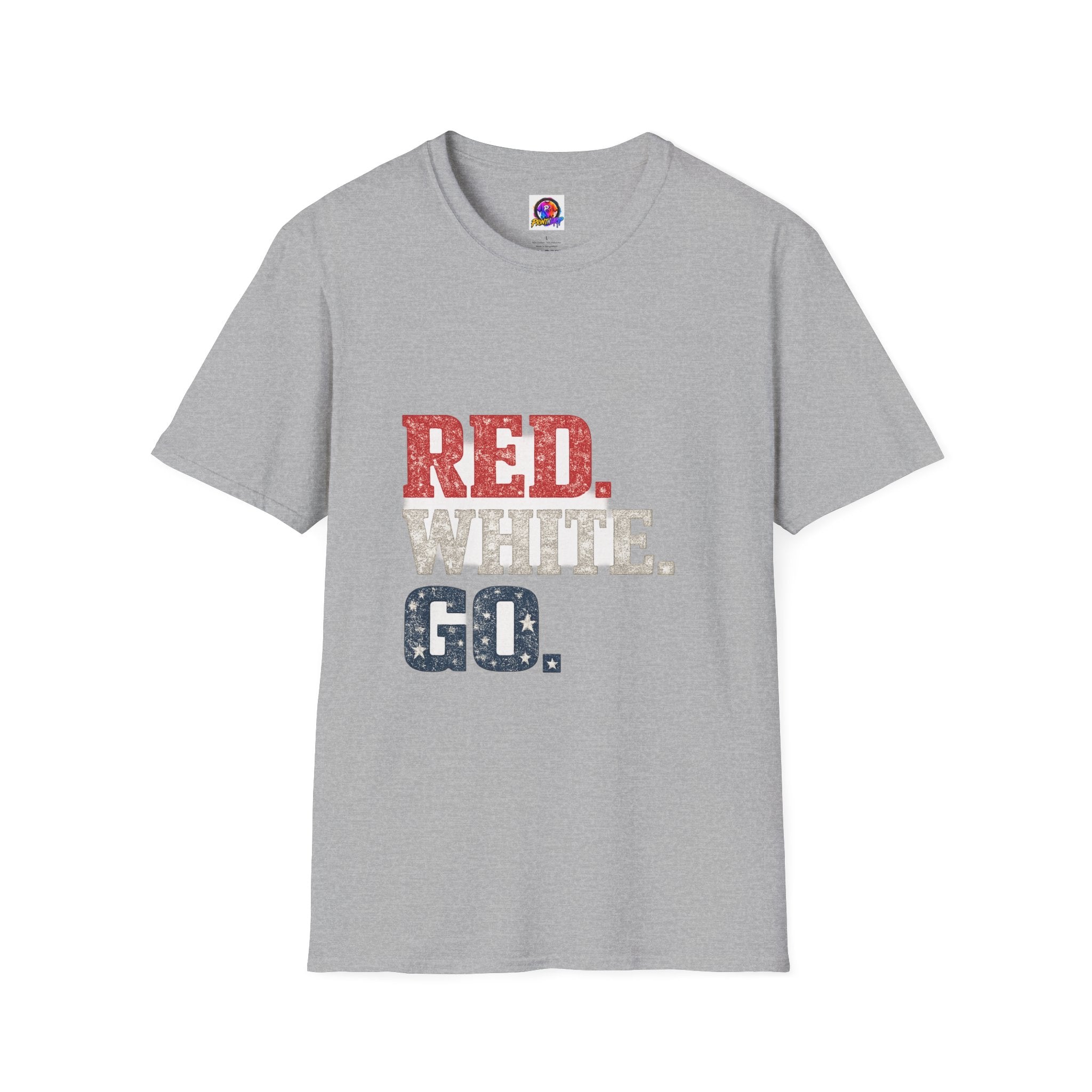 USA Patriotic 'Red. White. Go.' T-Shirt — 4th of July Independence Day Tee
