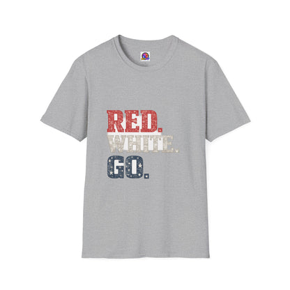 USA Patriotic 'Red. White. Go.' T-Shirt — 4th of July Independence Day Tee