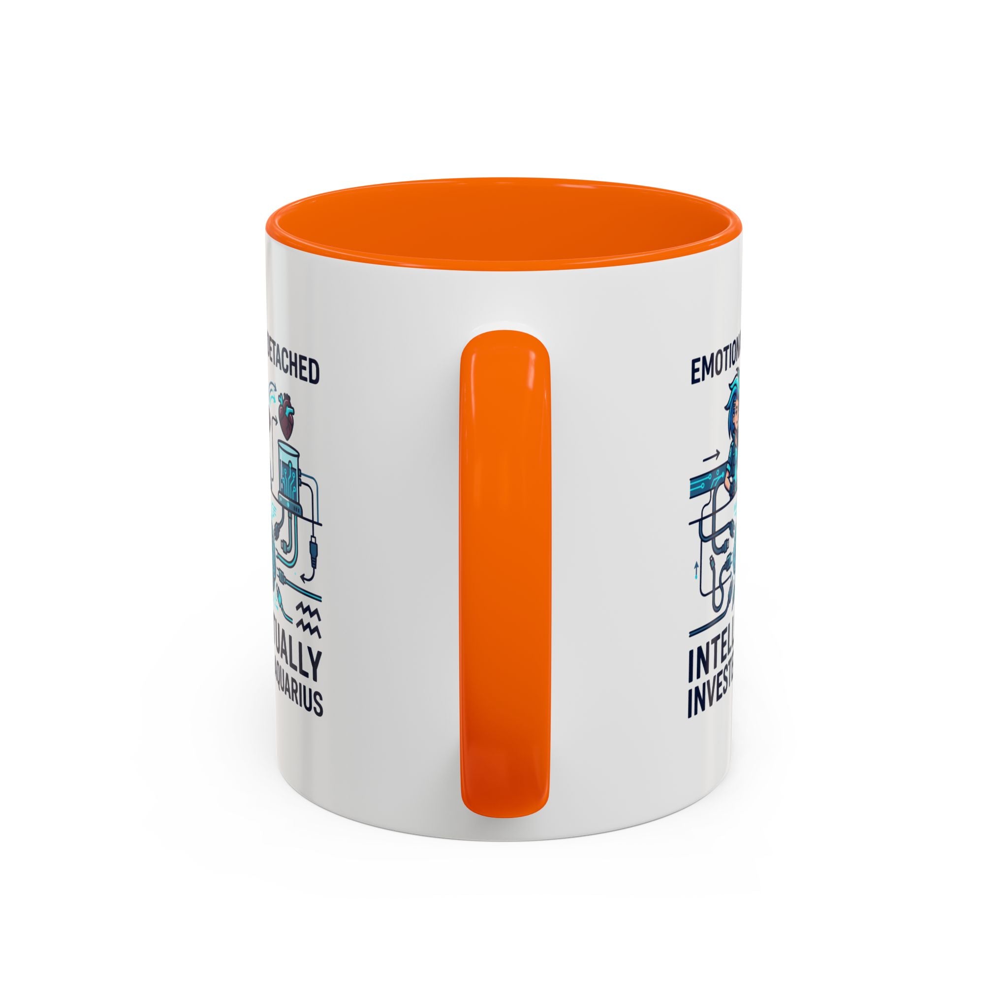 Aquarius Coffee Mug - "Emotionally Detached, Intellectually Invested" Accent Mug 11oz