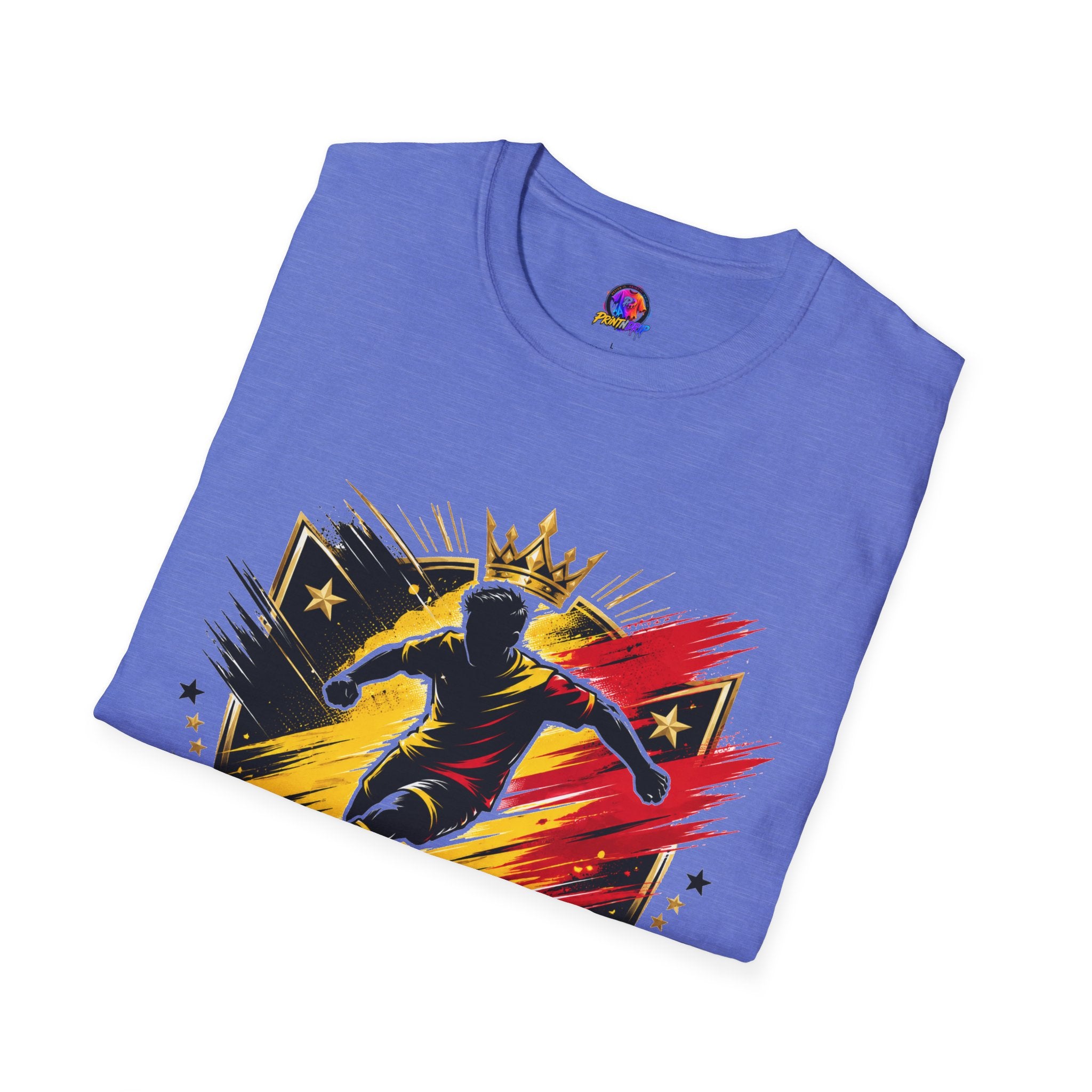 Belgium Soccer T-Shirt — 'Tricolor Strike' Graphic Jersey Tee