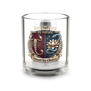 Scorpion Glass Mug  Scorpio Crest Glass Mug — "Intriguing by nature. Sweet by choice." 10oz