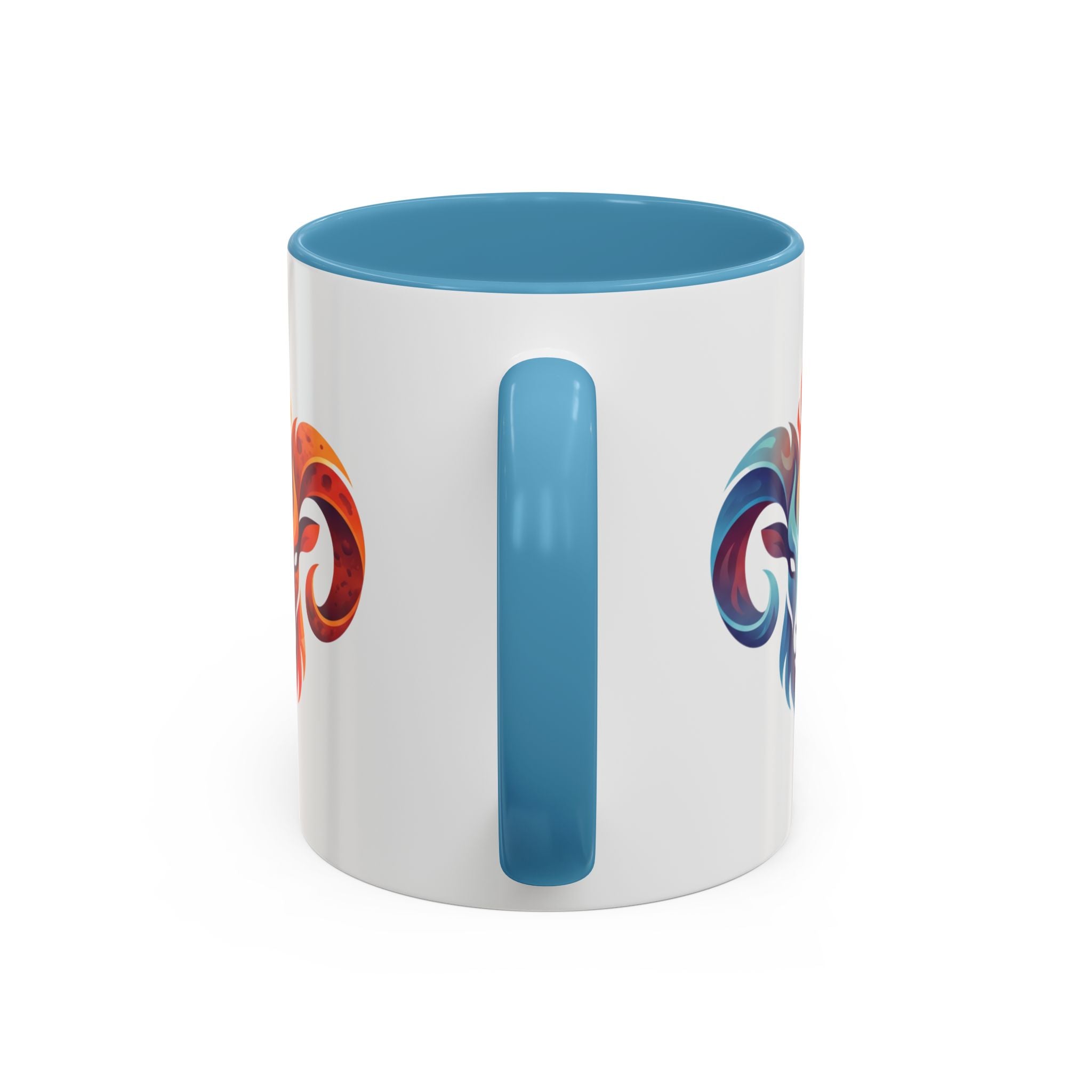 Aries Ram Heart Coffee Mug – Colorful Zodiac Accent Mug