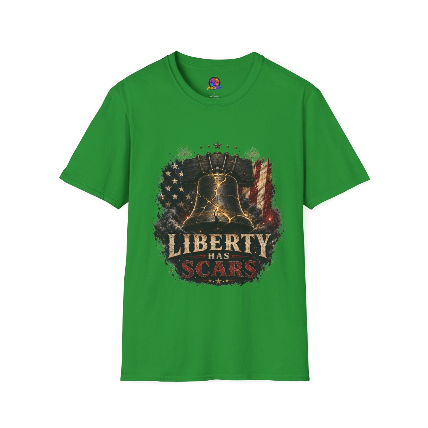 Liberty Has Scars T-Shirt — Vintage Liberty Bell Patriotic Tee