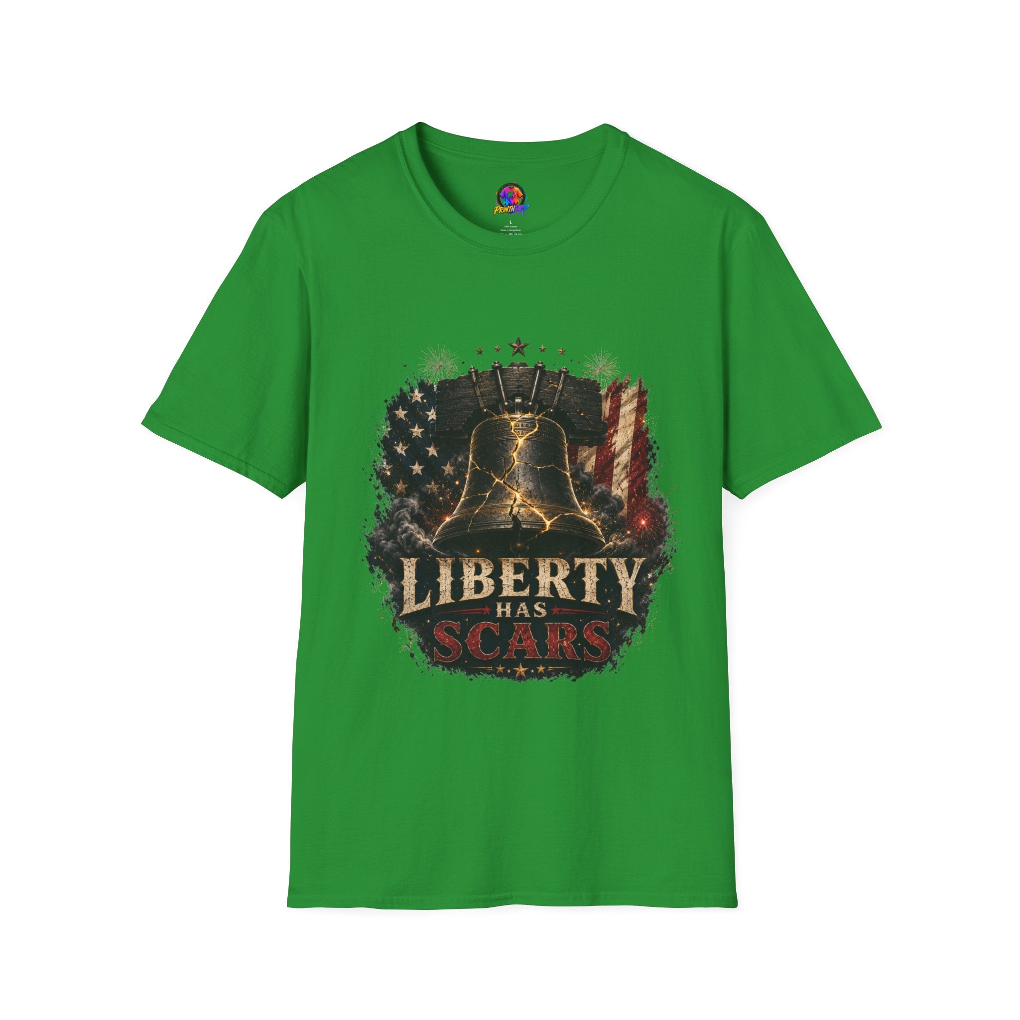 Liberty Has Scars T-Shirt — Vintage Liberty Bell Patriotic Tee