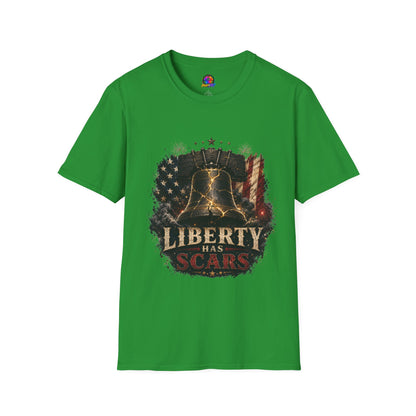 Liberty Has Scars T-Shirt — Vintage Liberty Bell Patriotic Tee