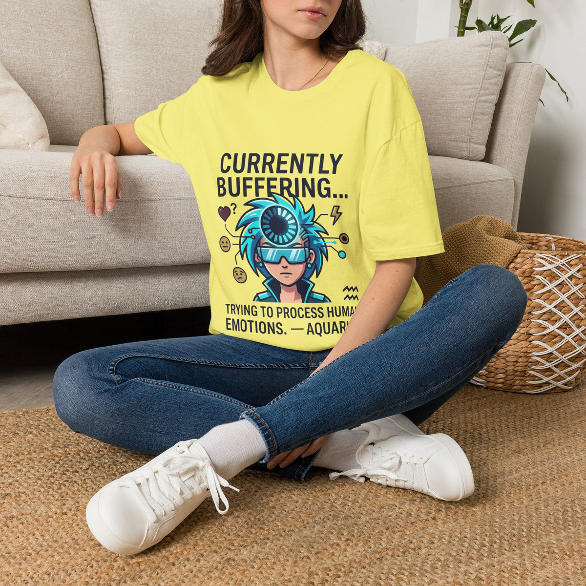 Currently Buffering T-Shirt — Funny Aquarius Zodiac Tee