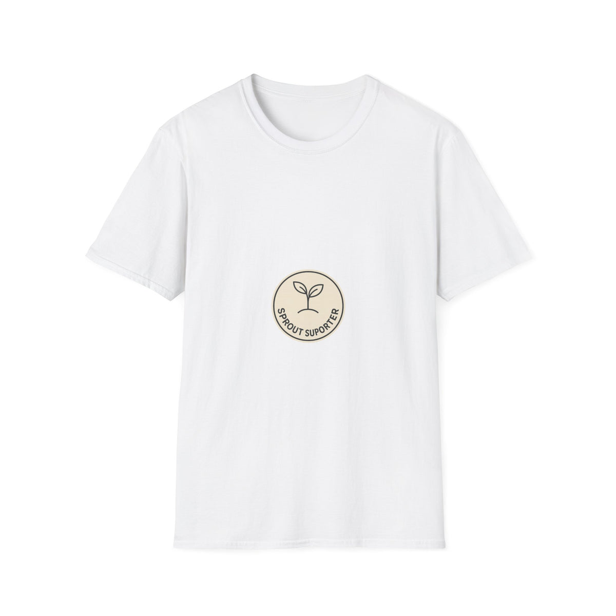 "Sprout Supporter" Retro Circular Emblem Tee - Cute Minimalist Houseplant Plant Parent White T-Shirt - Trending Now - September 2026