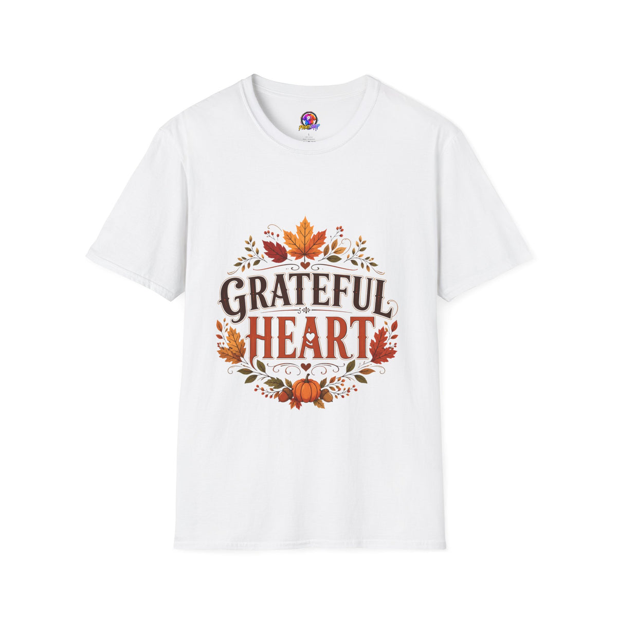 Thanksgiving T-Shirt Grateful Heart T-Shirt — Autumn Leaves Thanksgiving Tee