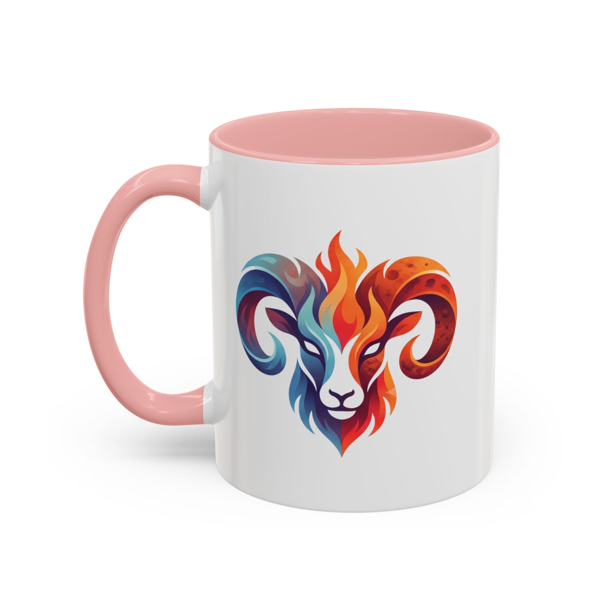 Aries Ram Heart Coffee Mug – Colorful Zodiac Accent Mug