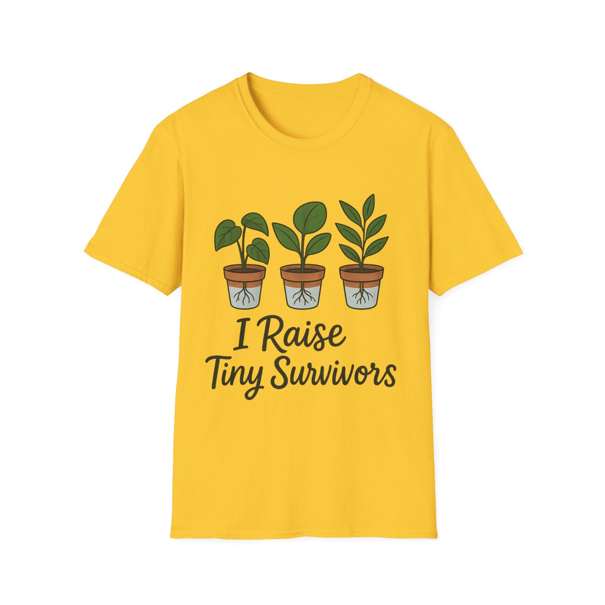 "I Raise Tiny Survivors" Funny Plant Parent Tee - Cute Houseplant Gardener Slogan White T-Shirt - Trending Now - September 2026