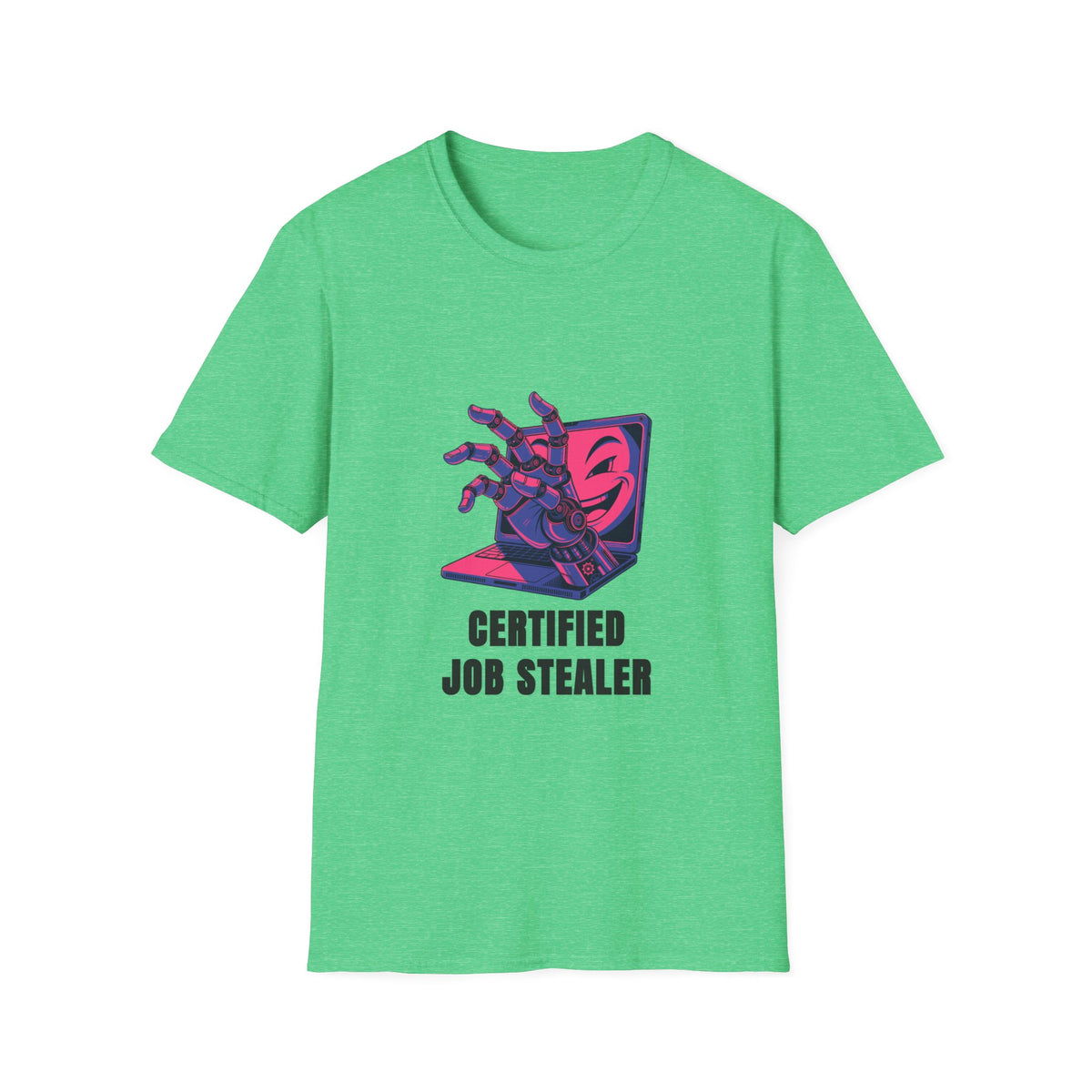 Certified Job Stealer T-Shirt — Retro Cyber Hand Graphic Tee - Trending Now - August 2026