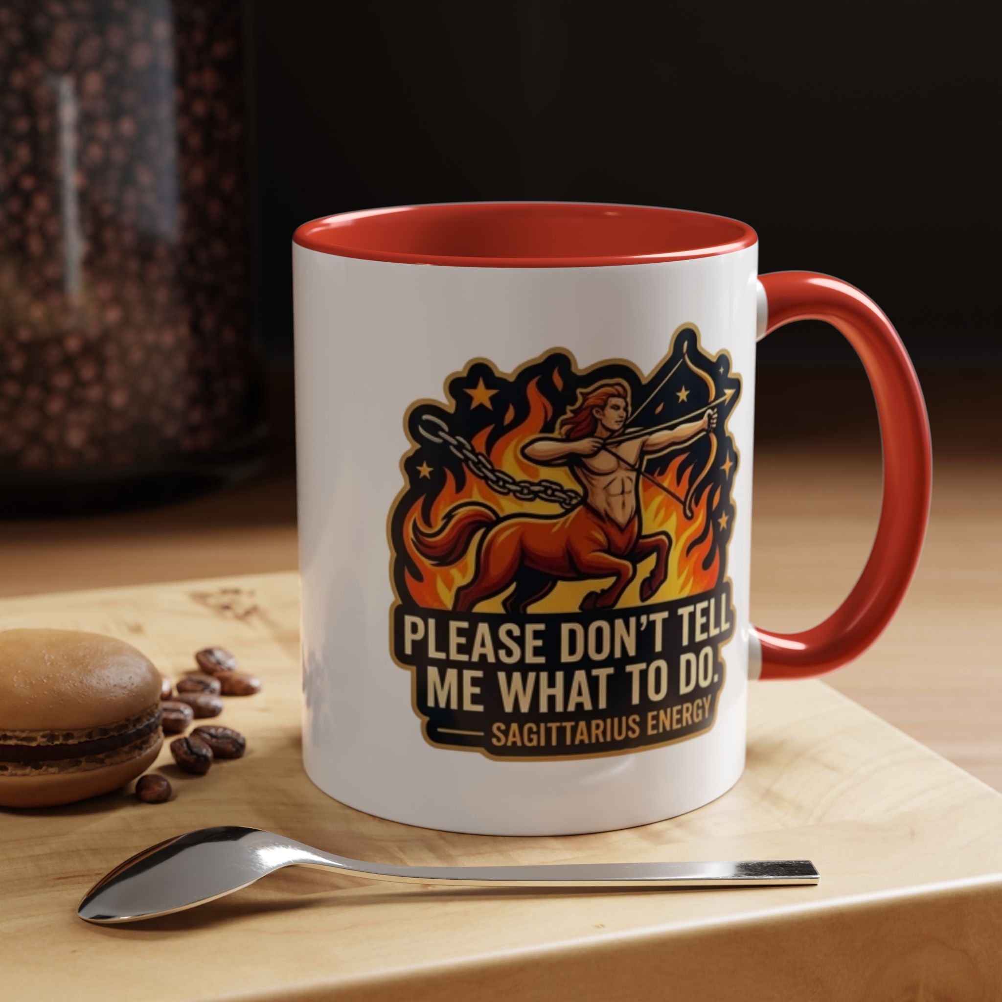 Sagittarius Coffee Mug — "Please Don't Tell Me What To Do" Zodiac Accent Mug (11/15oz)