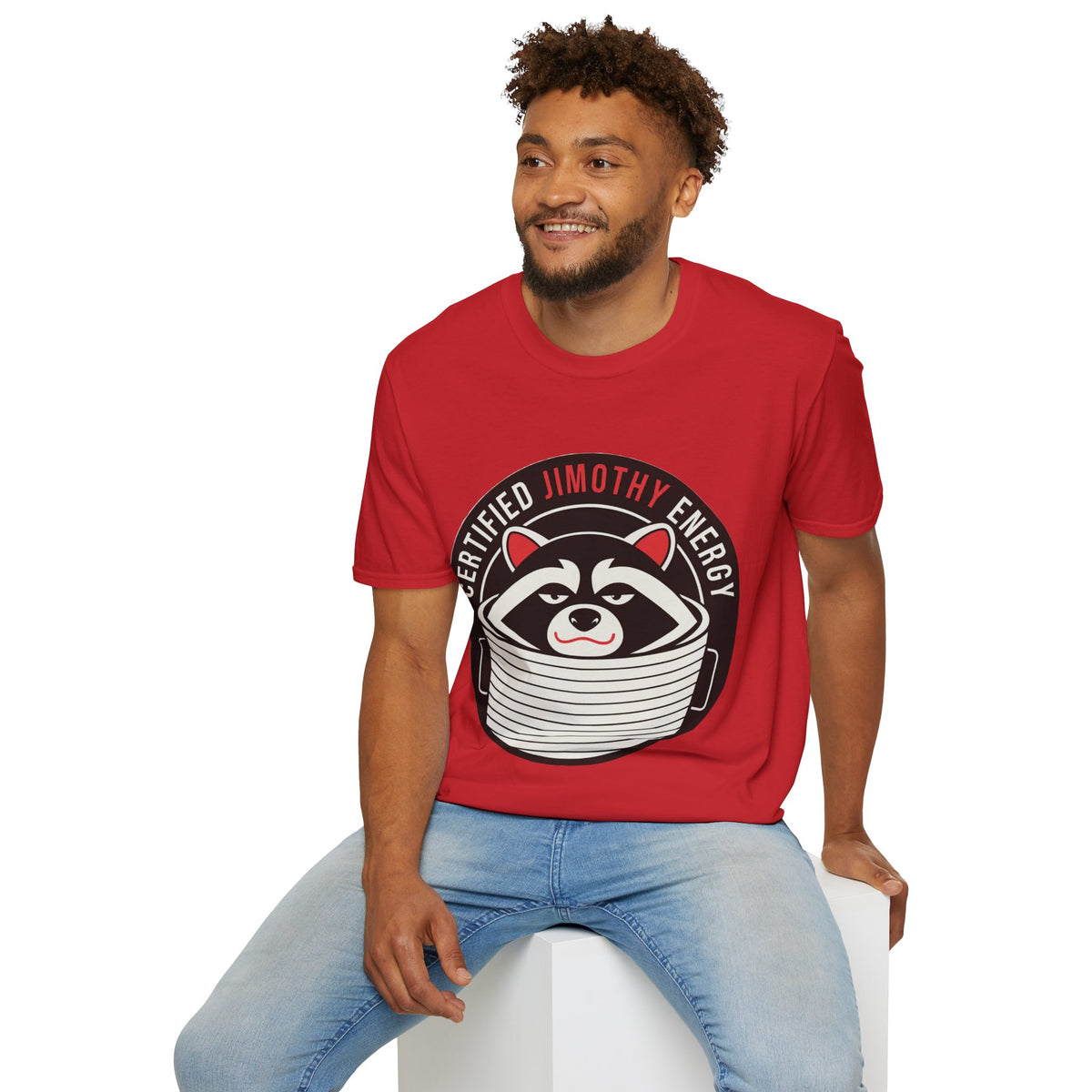 Jimothy Energy T-Shirt — Certified Raccoon Graphic Tee - Trending Now - August 2026