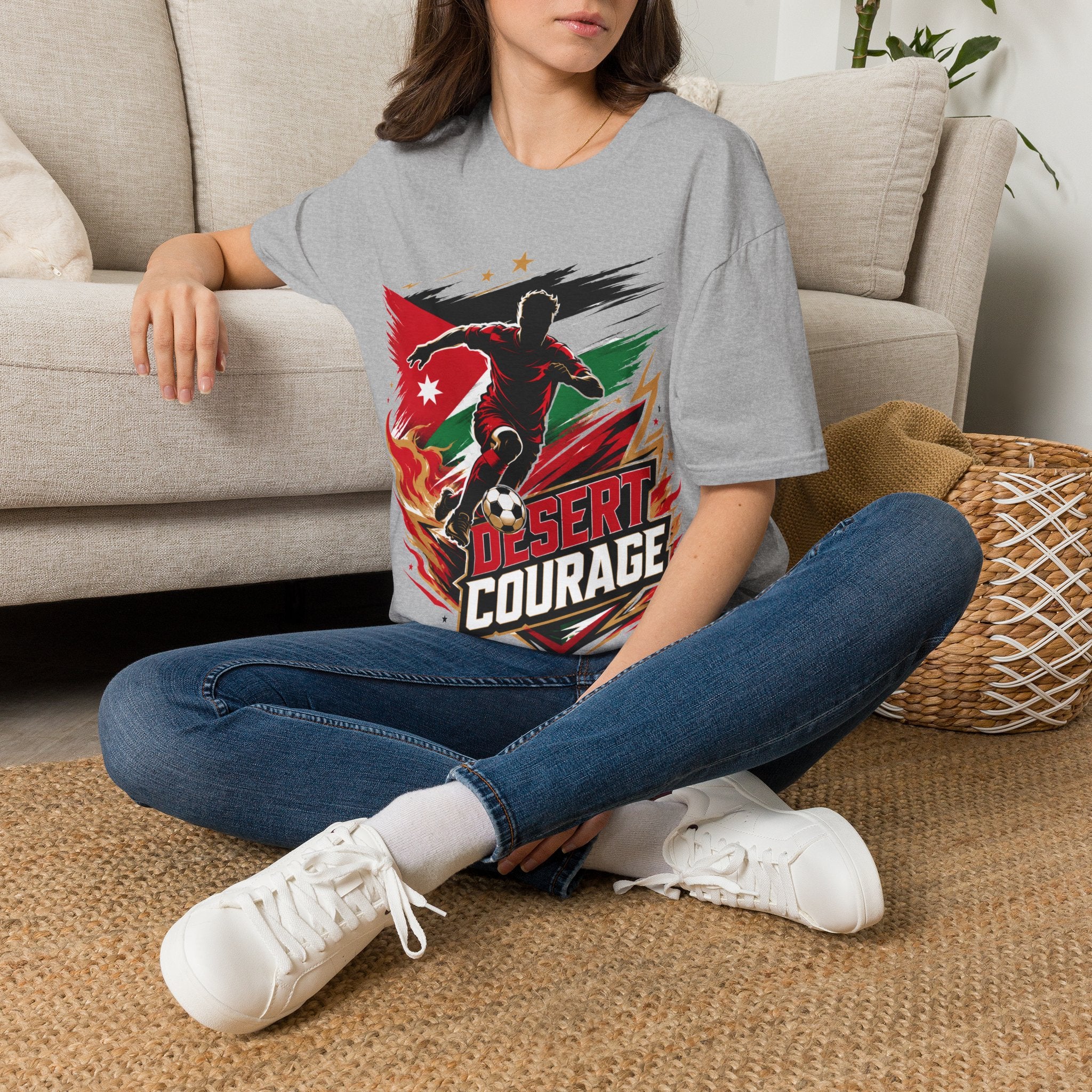 Jordan Soccer T‑Shirt — Desert Courage Flag Design