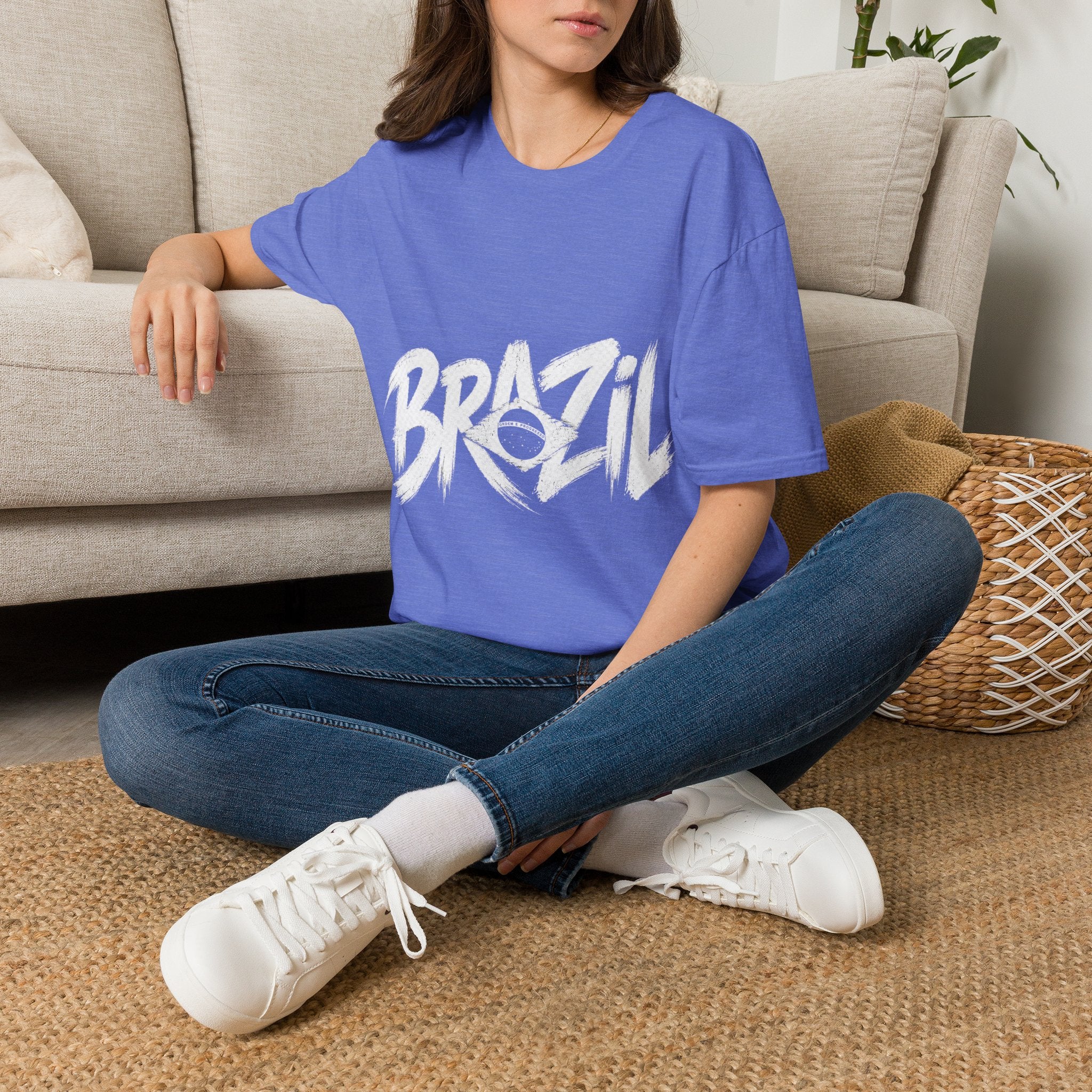 Brazil Minimal Marble Waves T-Shirt