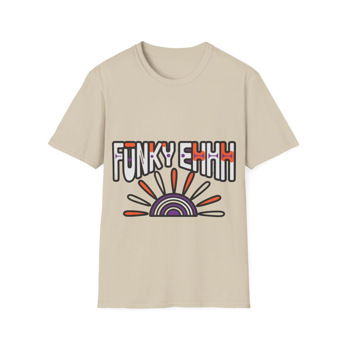 "Funky Ehhh" Retro Rainbow Tee | Groovy 70s Slogan T-Shirt - Trending Now - September 2026