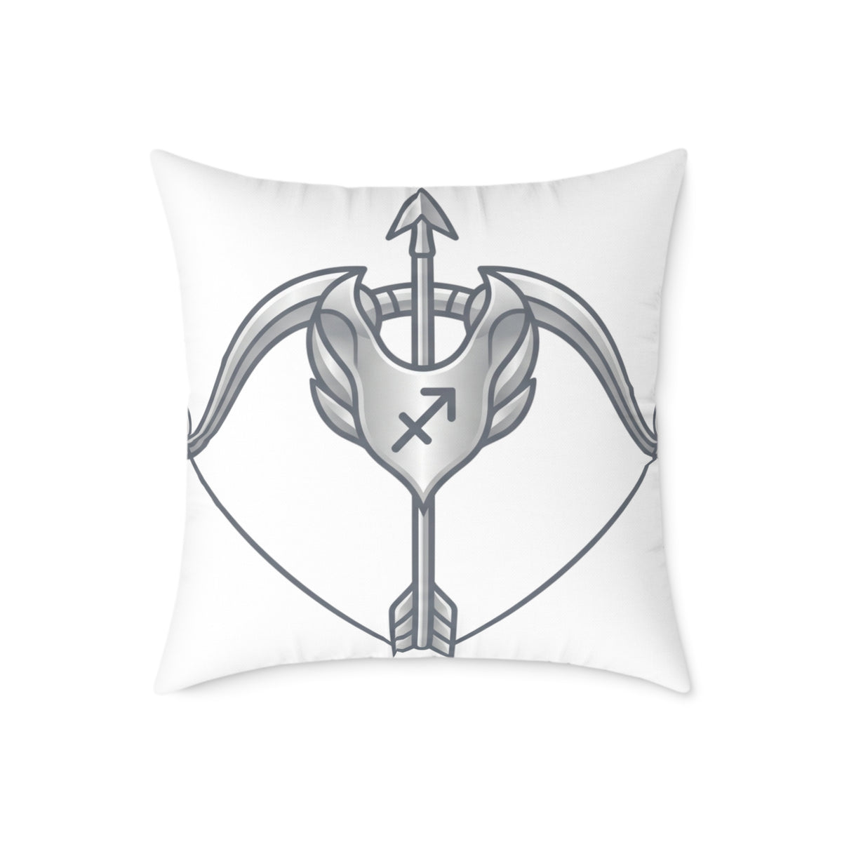 Sagittarius Zodiac Arrow Astrological Square Poly Canvas Pillow