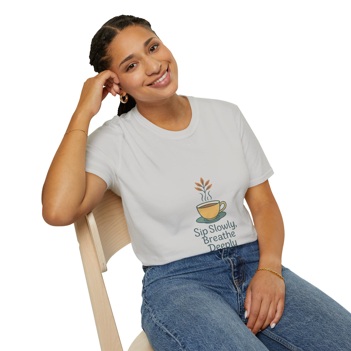Sip Slowly, Breathe Deeply Tee — Relaxation Coffee Shirt - Trending Now - October 2026